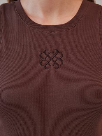 Ashley Tank Top – Brown - Image 3