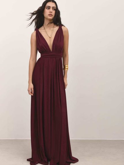 Crystal Dress – Burgundy