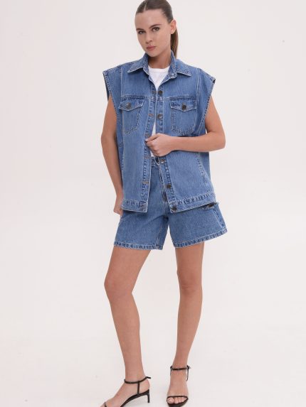 Blaire Denim Jacket – Mid Blue