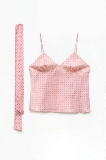 Silvana Dot Top – Pink